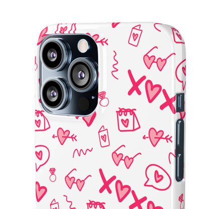 Snap Cases - Red doodles, hearts, bags and more