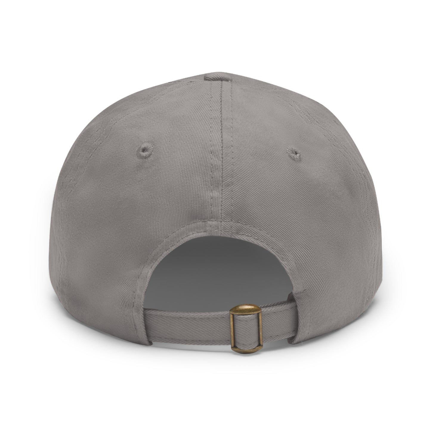 Dad Hat with Leather Patch (Round) - cherry good