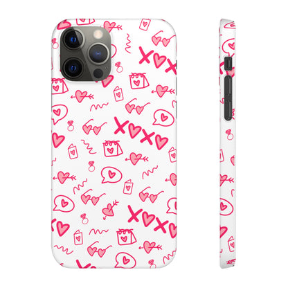 Snap Cases - Red doodles, hearts, bags and more