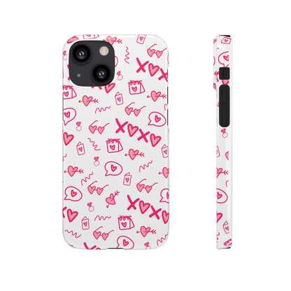 Snap Cases - Red doodles, hearts, bags and more