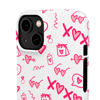 Snap Cases - Red doodles, hearts, bags and more