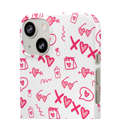 Snap Cases - Red doodles, hearts, bags and more