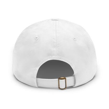 Dad Hat with Leather Patch (Round) - cherry good