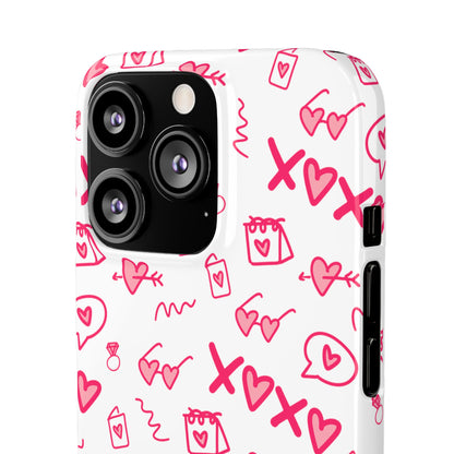 Snap Cases - Red doodles, hearts, bags and more