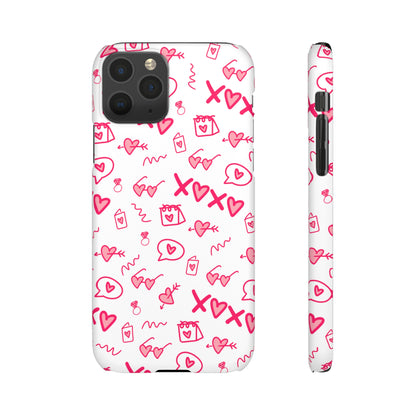 Snap Cases - Red doodles, hearts, bags and more