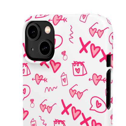 Snap Cases - Red doodles, hearts, bags and more