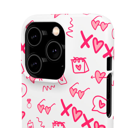 Snap Cases - Red doodles, hearts, bags and more