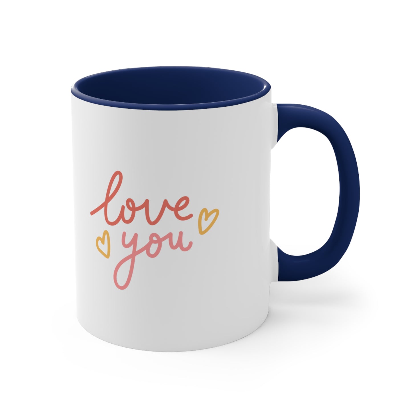 Accent Coffee Mug - Love You, Heart, Lover, Gift