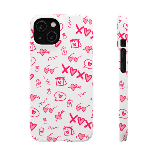 Snap Cases - Red doodles, hearts, bags and more