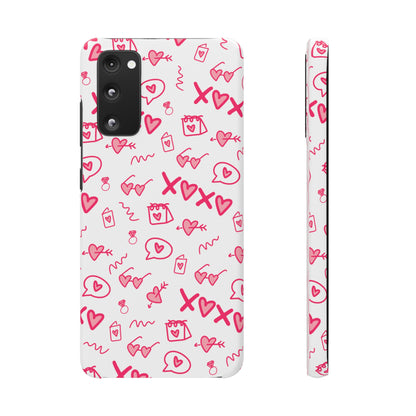 Snap Cases - Red doodles, hearts, bags and more