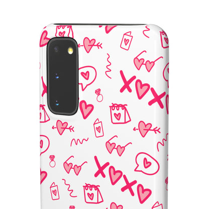 Snap Cases - Red doodles, hearts, bags and more