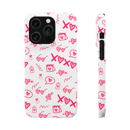 Snap Cases - Red doodles, hearts, bags and more