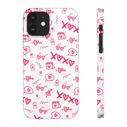 Snap Cases - Red doodles, hearts, bags and more