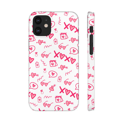 Snap Cases - Red doodles, hearts, bags and more