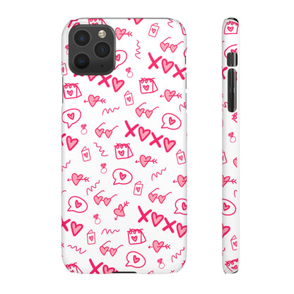 Snap Cases - Red doodles, hearts, bags and more