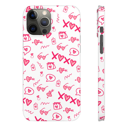 Snap Cases - Red doodles, hearts, bags and more