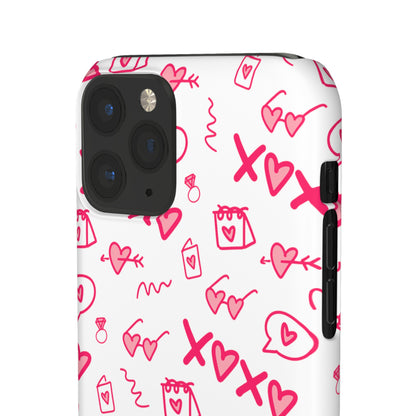 Snap Cases - Red doodles, hearts, bags and more