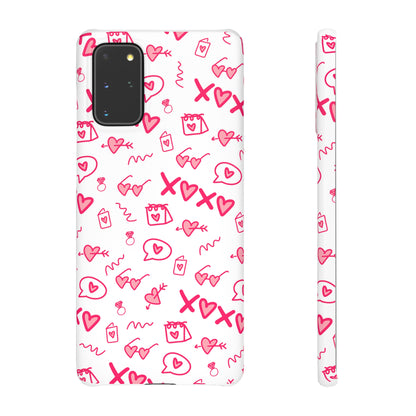 Snap Cases - Red doodles, hearts, bags and more