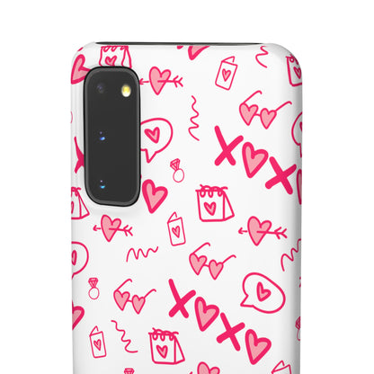 Snap Cases - Red doodles, hearts, bags and more