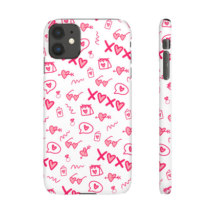 Snap Cases - Red doodles, hearts, bags and more