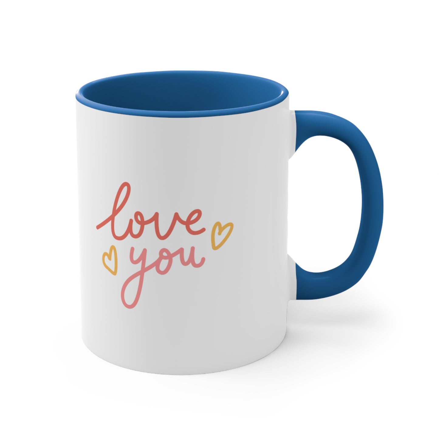 Accent Coffee Mug - Love You, Heart, Lover, Gift