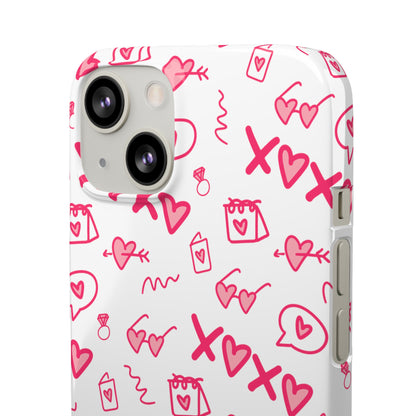 Snap Cases - Red doodles, hearts, bags and more