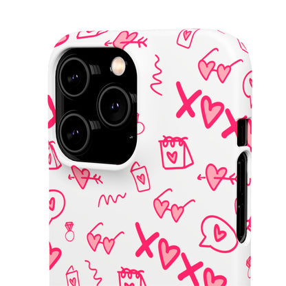 Snap Cases - Red doodles, hearts, bags and more